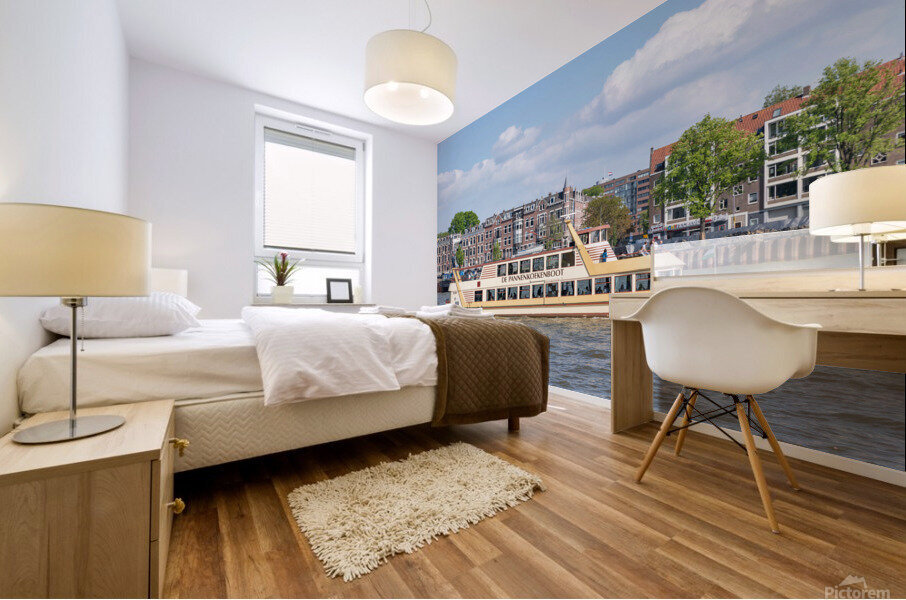 De Pannenkoekenboot boat on New Meuse river Mural print