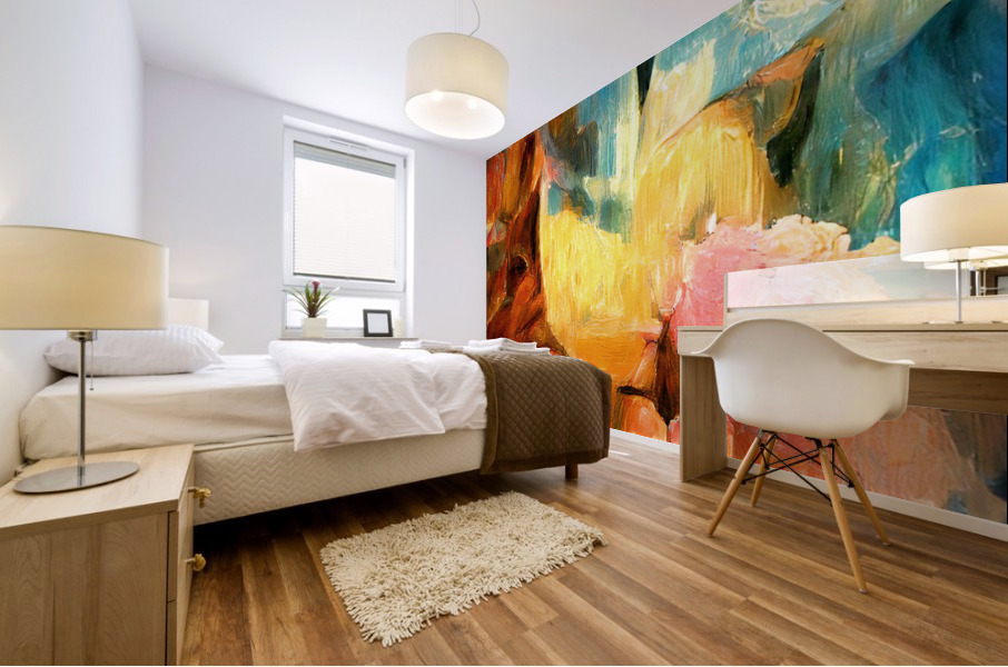 Pastel Flowers Cornucopia  Mural print