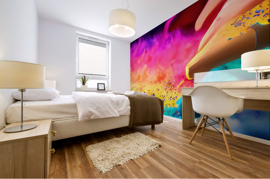 Rainbow Chaulk Mural print
