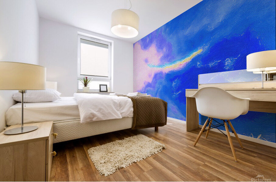 beach lavender sky Mural print