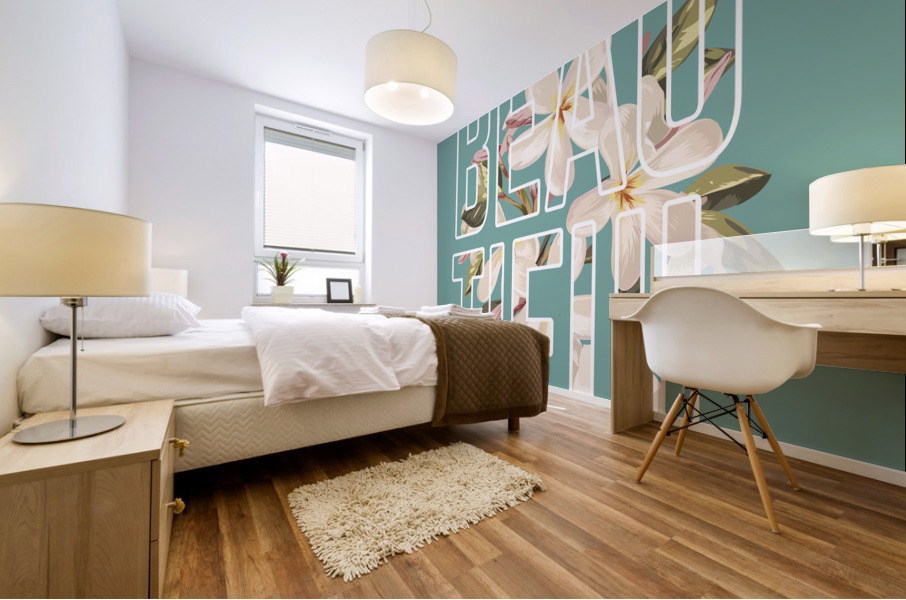 life is really beautiful 2 Mural print