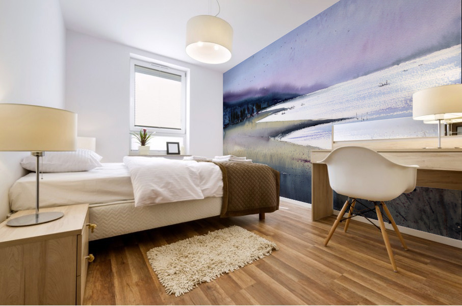 Purple bay Mural print