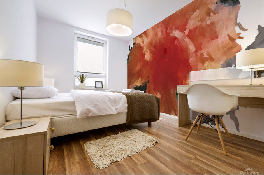 Hibiscus double Mural print