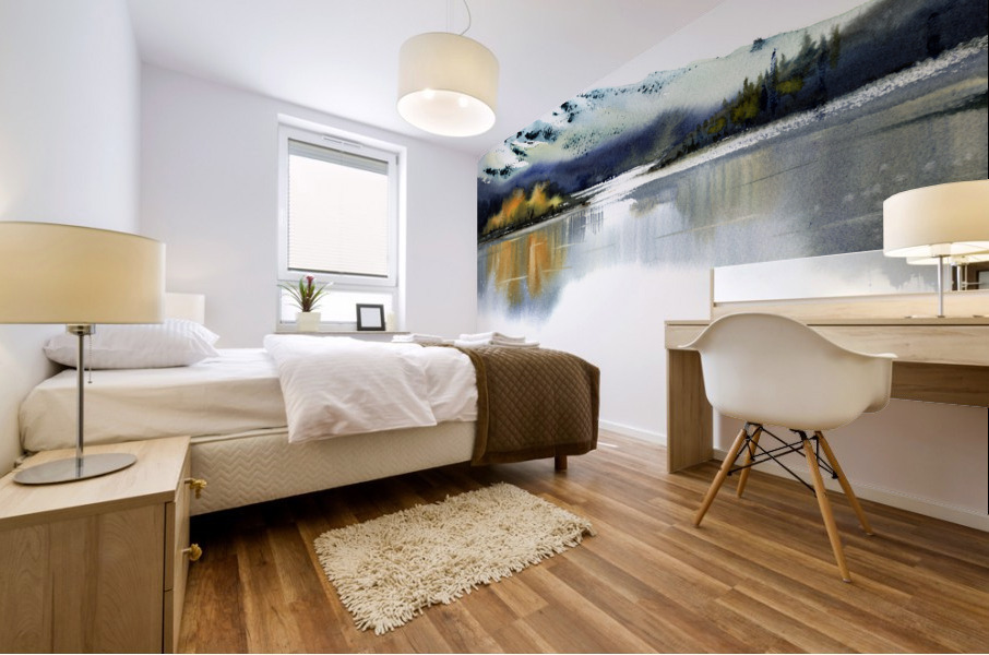 Autumn Mountain Square Mural print