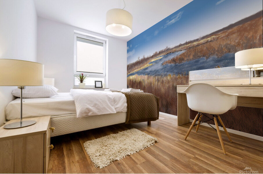 La digue aux aigrettes 2 Mural print