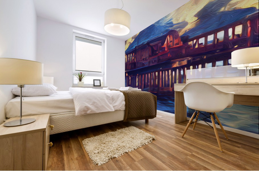 Naples Pier Van Gogh Style Beauty Mural print