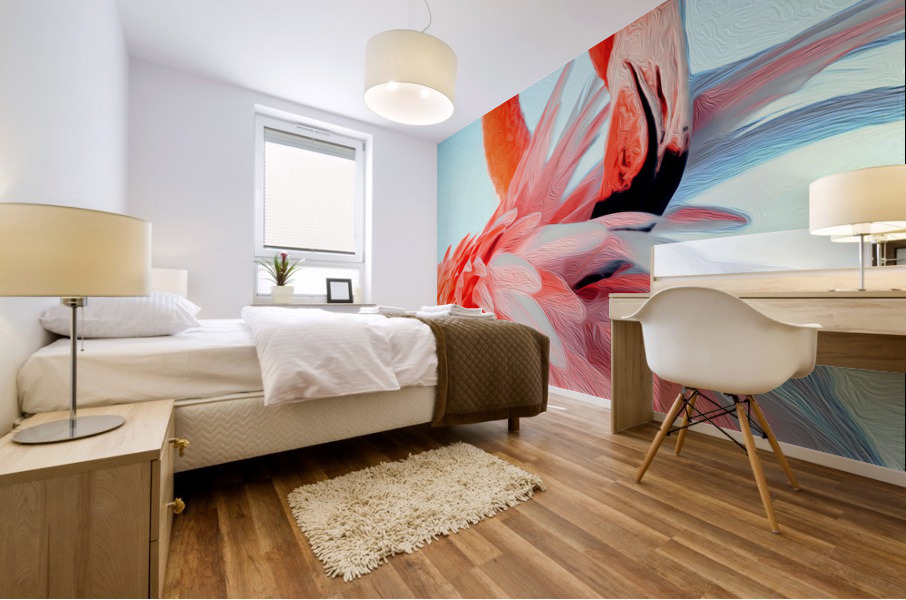 Flamingo Beauty Mural print