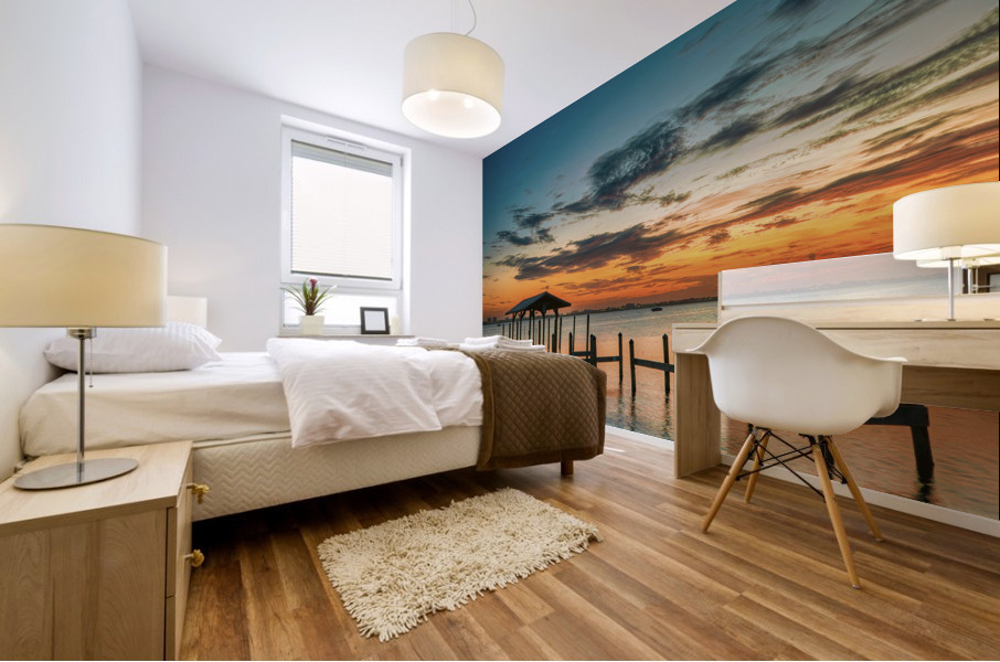  MELBOURNE CAUSEWAY SUNSET  Mural print