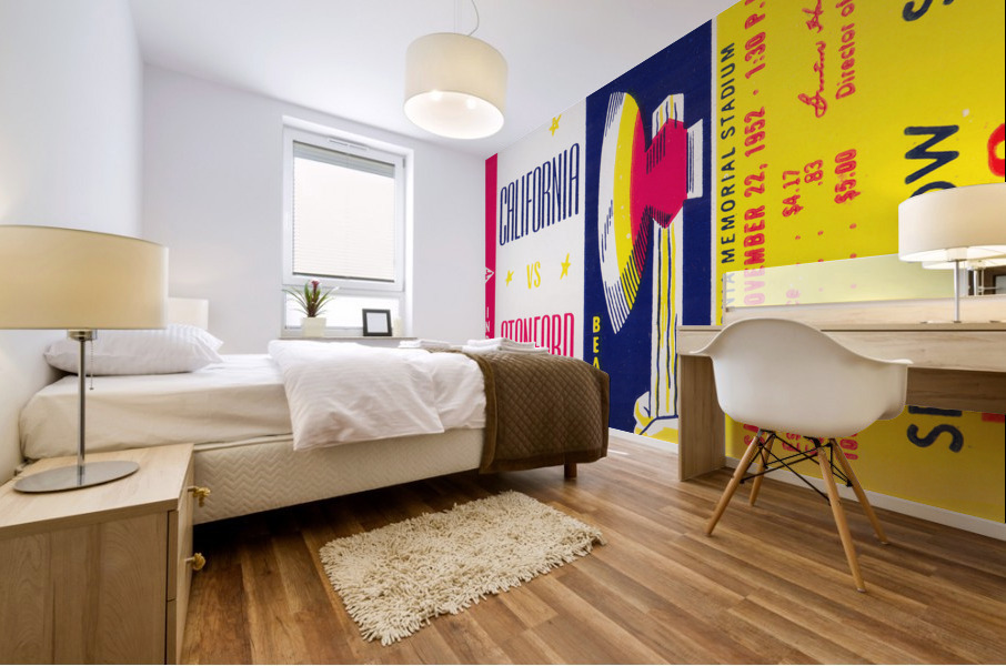 1952 Cal Bears vs. Stanford Indians Football Ticket Print Mural print