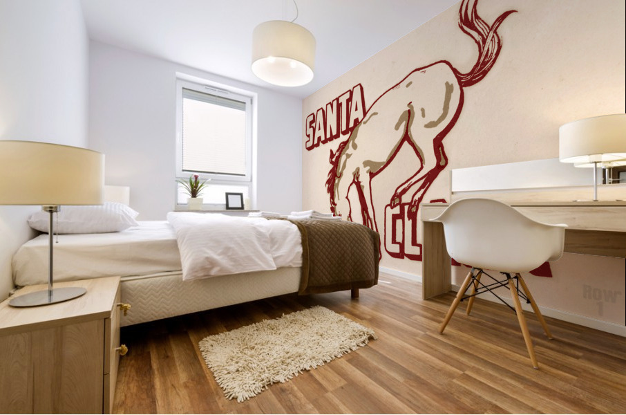 Vintage Santa Clara Broncos Wall Art Mural print