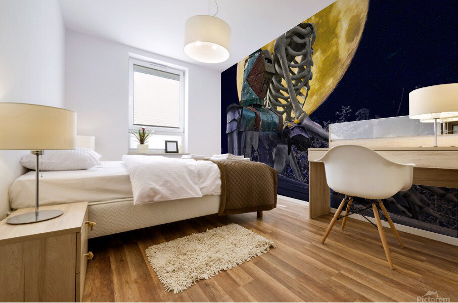 Attack By Moonlight Mural print