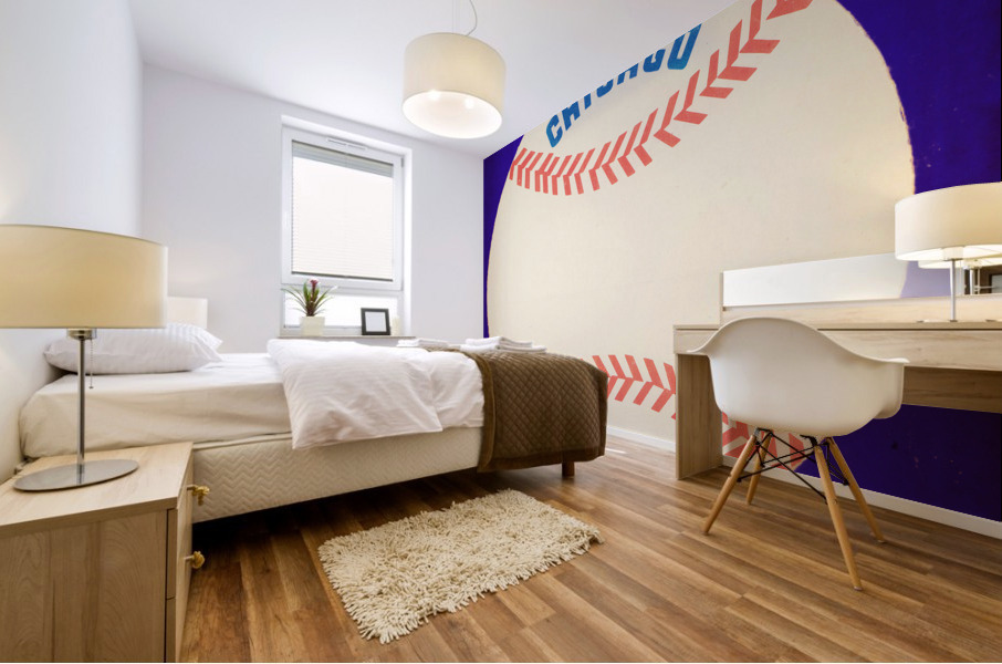 Vintage Chicago Cubs Baseball Wall Art Mural print