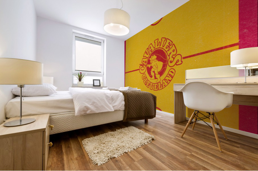 1971 Cleveland Cavaliers Basketball Floor  Mural print