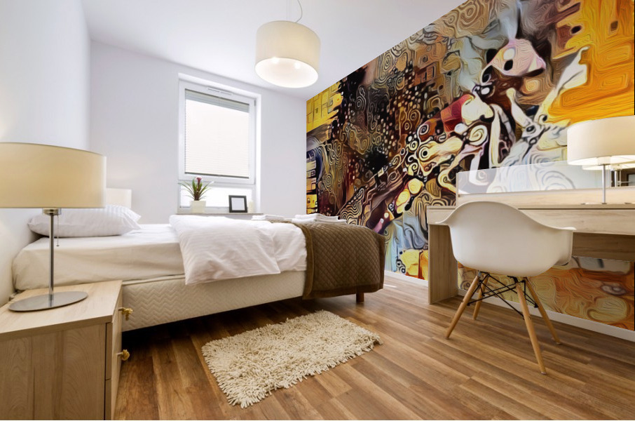 The Dragonfly Queen Mural print