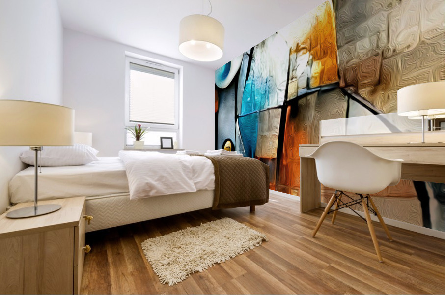 The Spirit Stones Cubism Collage Mural print