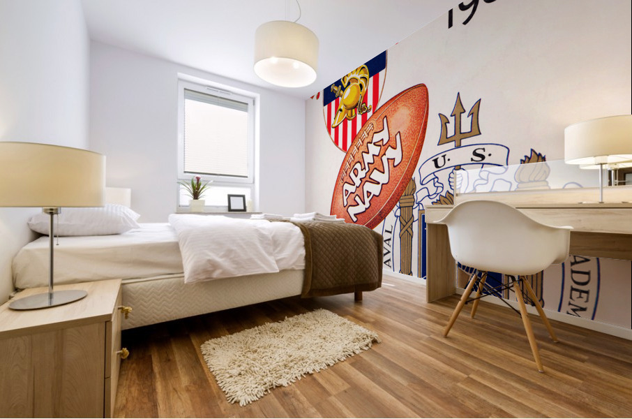 1939 Army Navy Football Program Cover Art Mural print