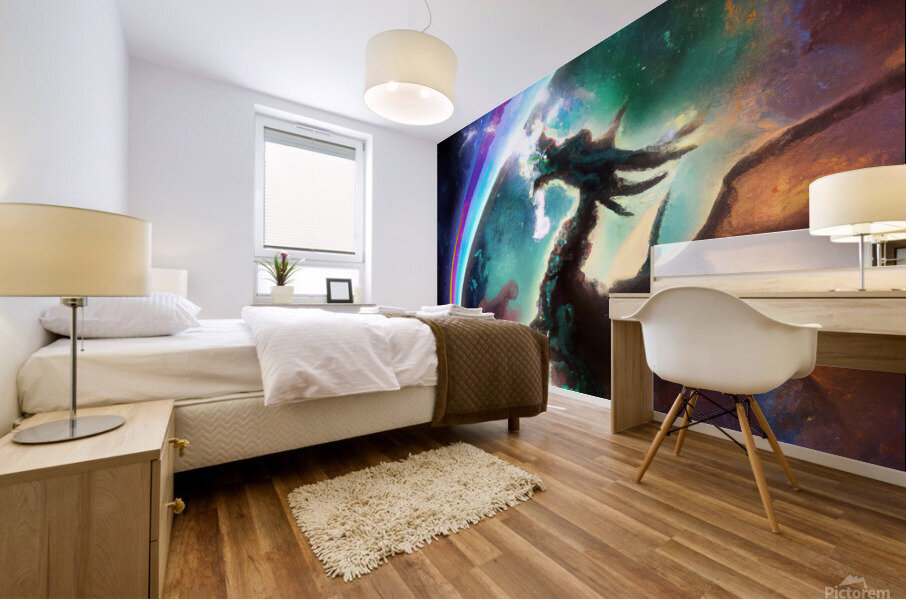Space Dragon Mural print