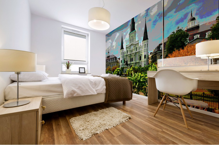 ST. LOUIS CATHEDRAL IN NEW ORLEANS FRENCH QUARTER  Mural print