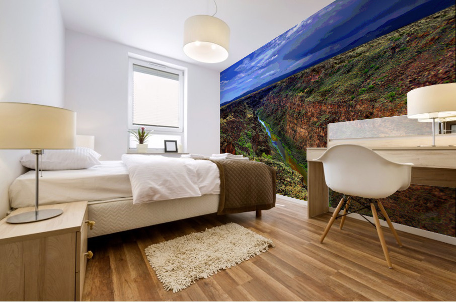 THE RIO GRANDE GORGE NEAR TAOS NEW MEXICO  Mural print