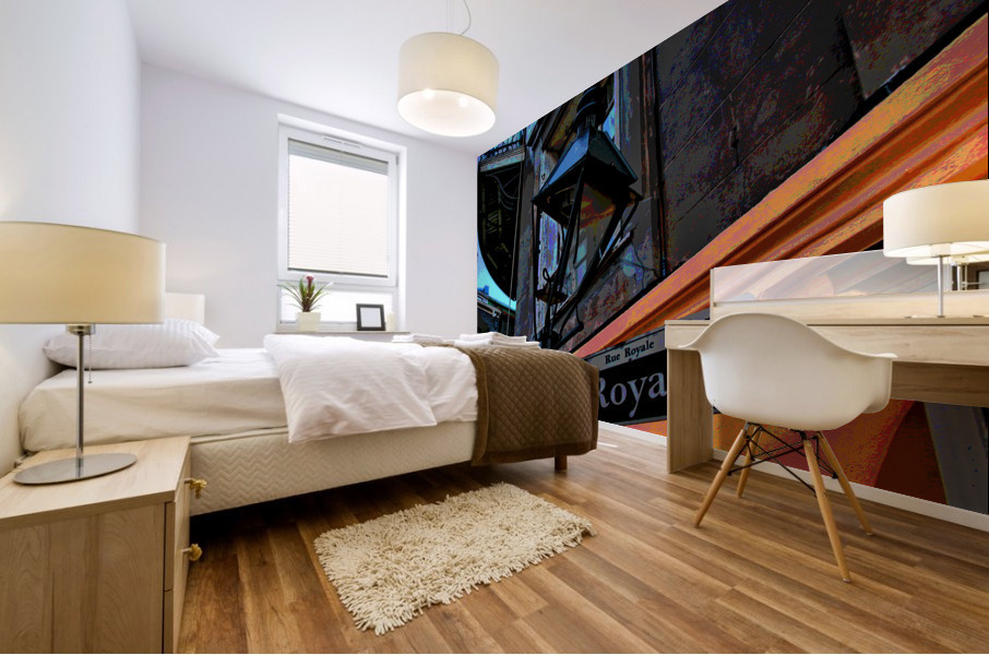 NEW ORLEANS FRENCH QUARTER GAS LIGHT Mural print