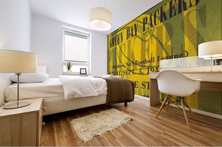 1943 Green Bay Packers Ticket Stub Remix Mural print