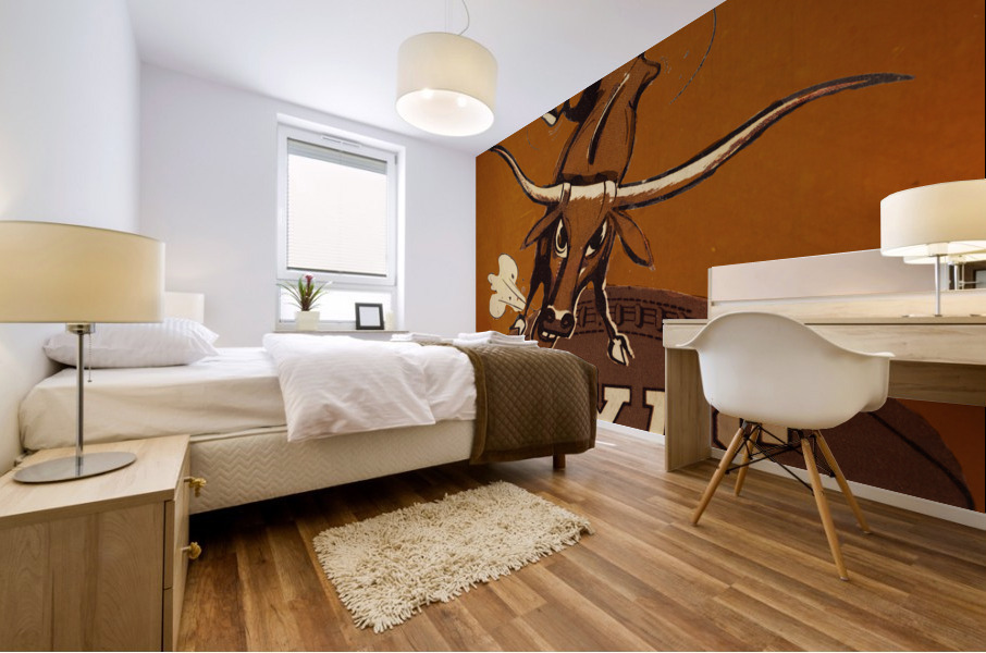 1957 Texas Longhorns Remix Art Mural print