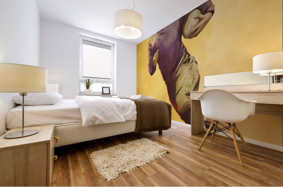 Autumn Gridiron Sunset Mural print