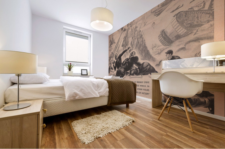 1942 On the Fields of Friendly Strife Football Art Mural print