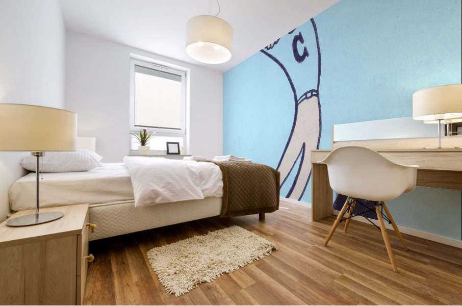 1948 Columbia Lion Cartoon Art Mural print