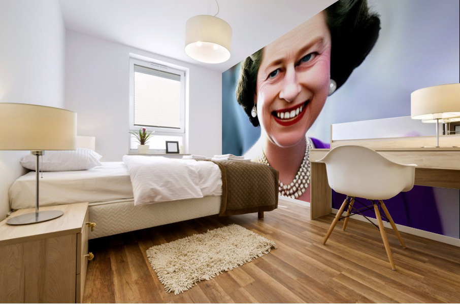 Queen Elizabeth II Mural print