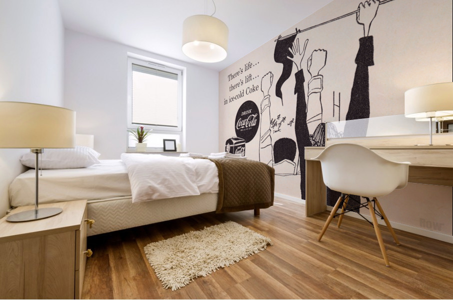 1957 Coke Football Advertisement Print Mural print