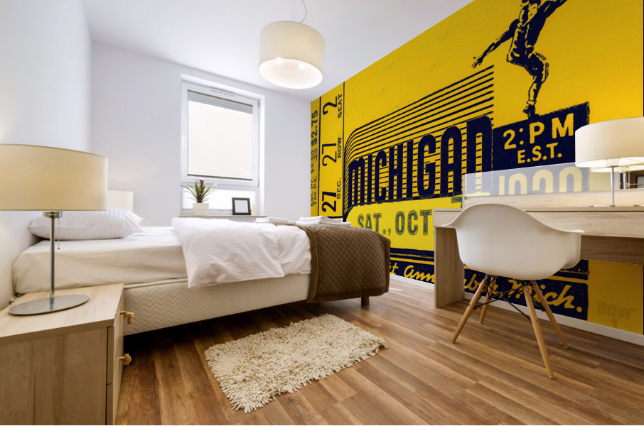 1939 University of Michigan Football Ticket Stub Remix Mural print