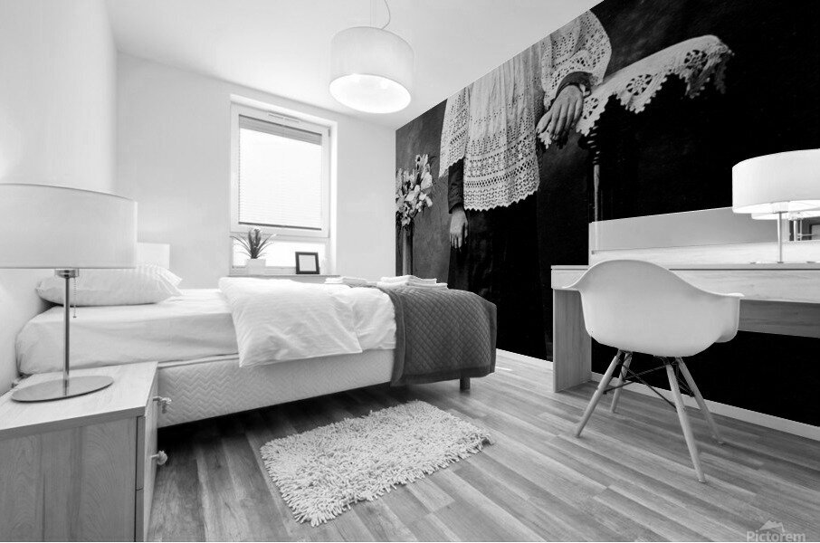 Found and Restored - Gothic Altar Boy - Found as a Antique Photo Mural print