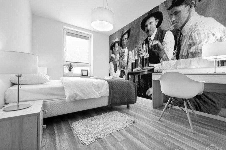 Found and Restored - My Dudes  - From an Antique Cabinet Card Mural print