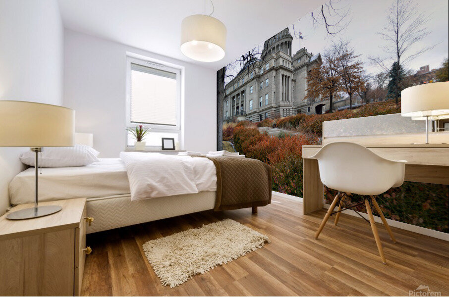 Winter Idaho State Capitol Building Mural print