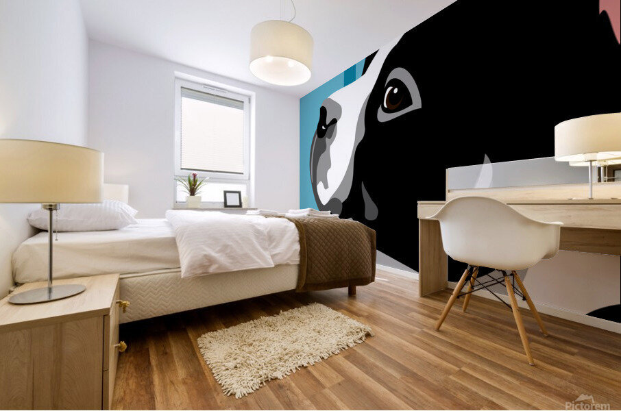 Boston Terrier Face Profile Mural print