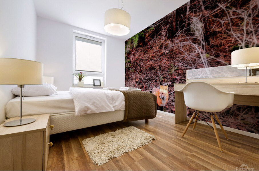 Pink Fox Mural print
