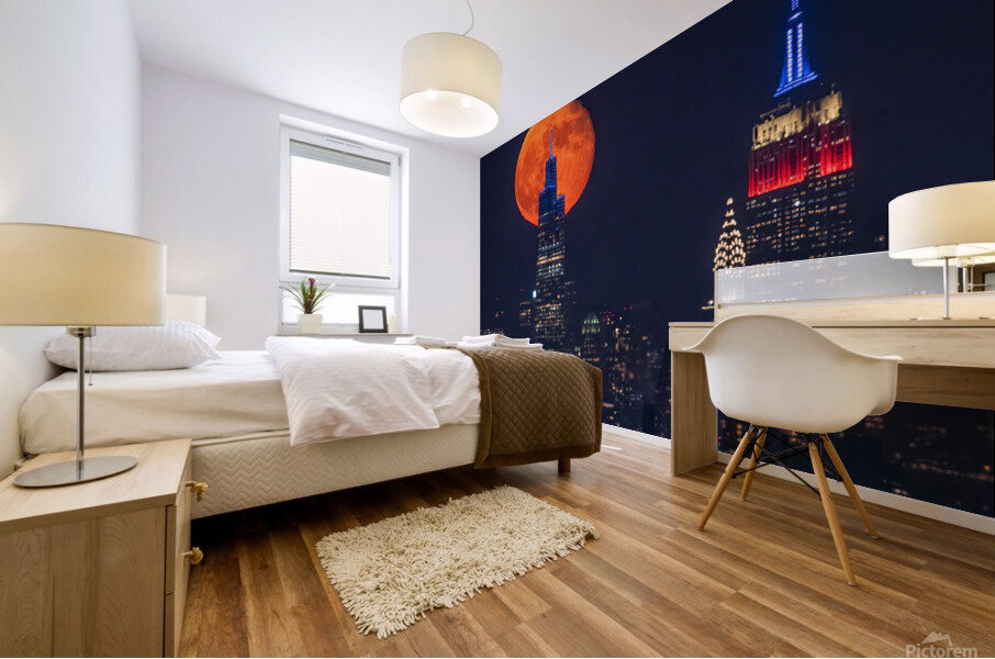 Moon over Midtown Mural print