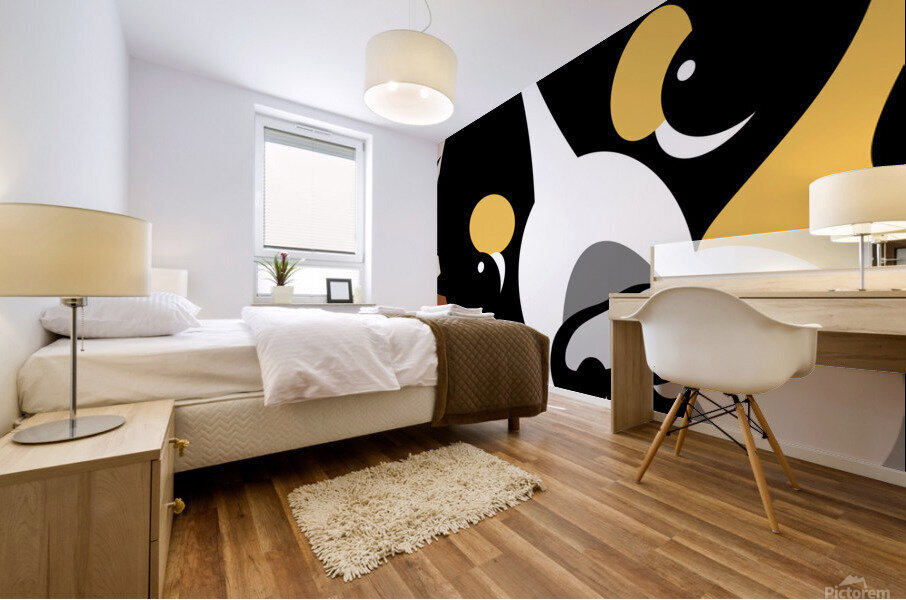 Black and Tan Chihuahua Portrait Illustration Mural print