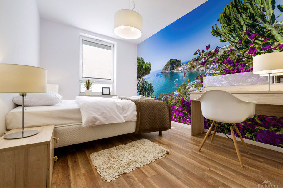 Ischia and Bougainvillea  Mural print