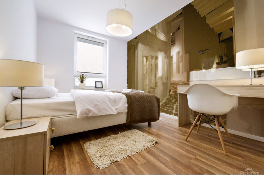 Santorini Cobblestones Mural print