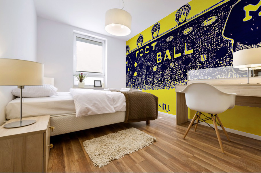 Early 1900s Michigan Football Art Remix Mural print