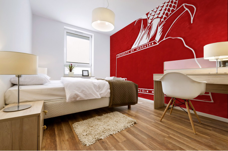 Vintage Fifties Nebraska Cornhuskers Art Mural print