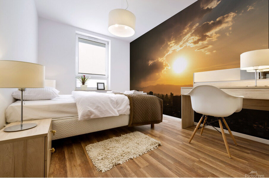 Mexico City Sunset Impression murale