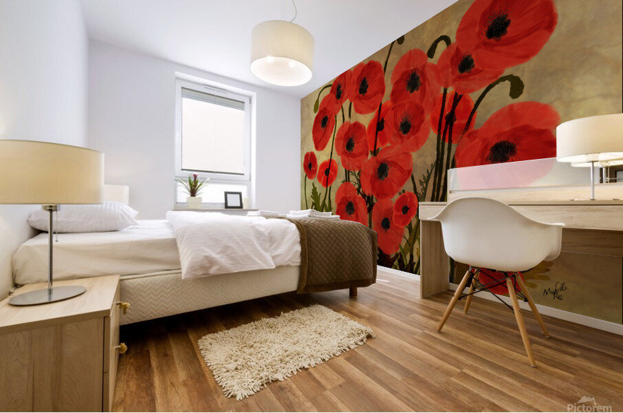 Orange Poppies  Mural print