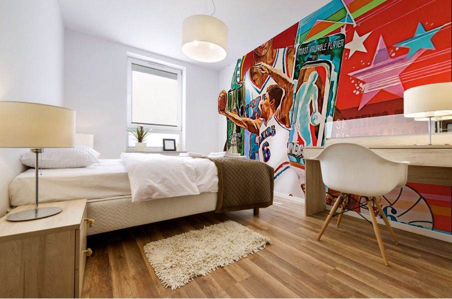 1981 Julius Erving Basketball Art Mural print