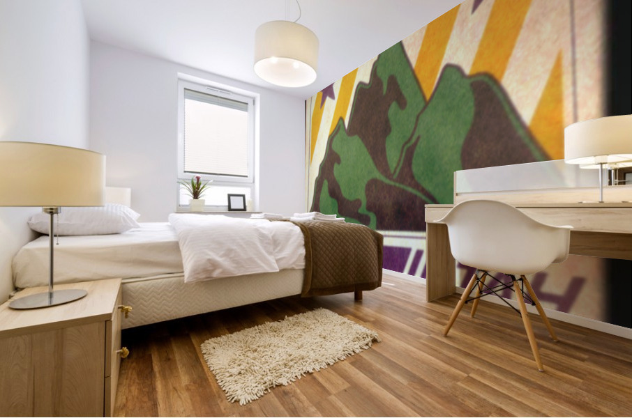 1979 utah jazz viewfinder slide art Mural print