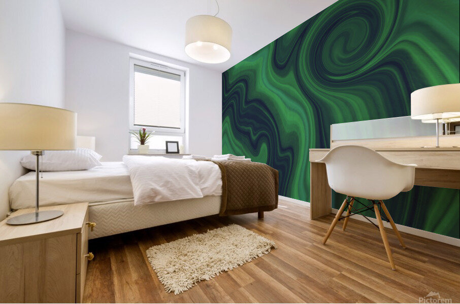 Liquid Emerald Mural print
