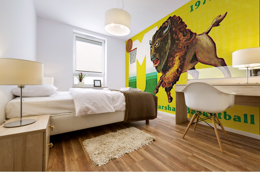 1979 Marshall Thundering Herd Basketball Art Mural print