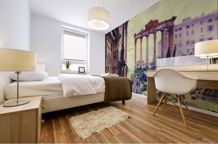 Arch of Severus and Temple of Saturn Rome Mural print